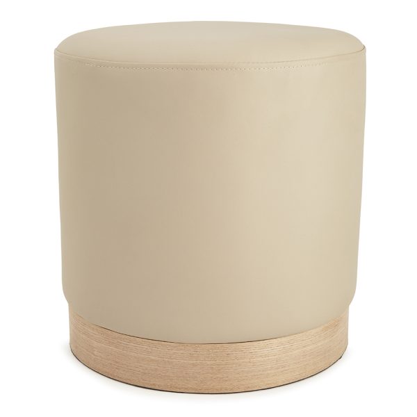 Pufe Em Madeira E Pu