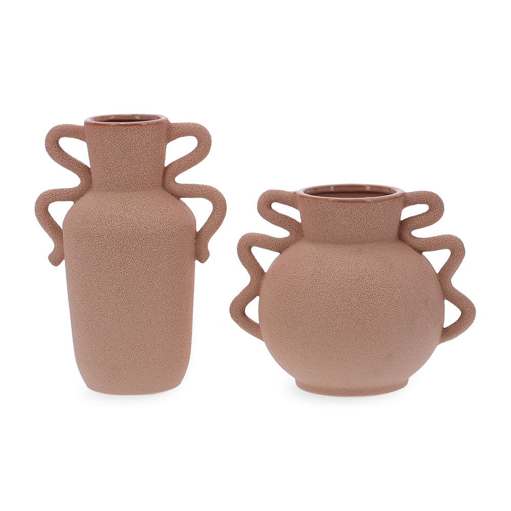 Kit Vasos Em Ceramica - 2 Pcs